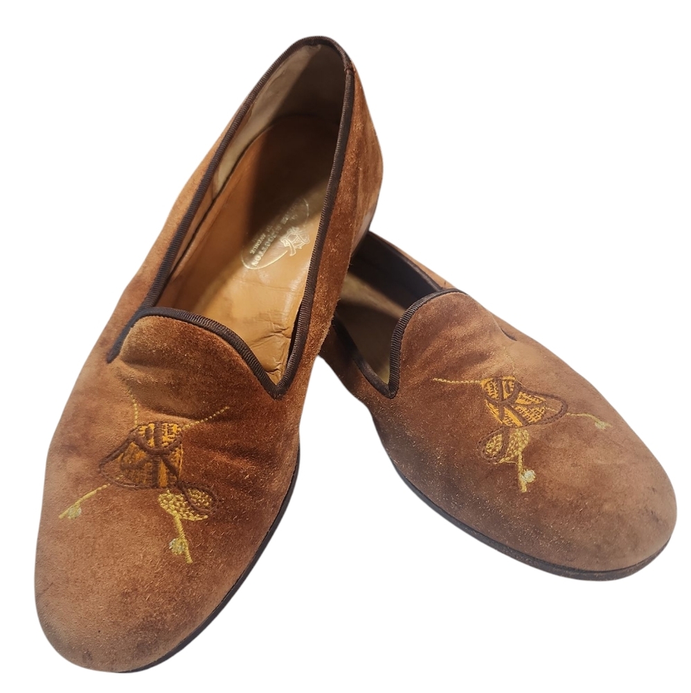 Stubbs & Wootoon Brown Suede Men's Loafers. 7. 1/2
